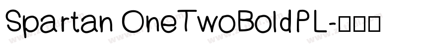 Spartan OneTwoBoldPL字体转换
